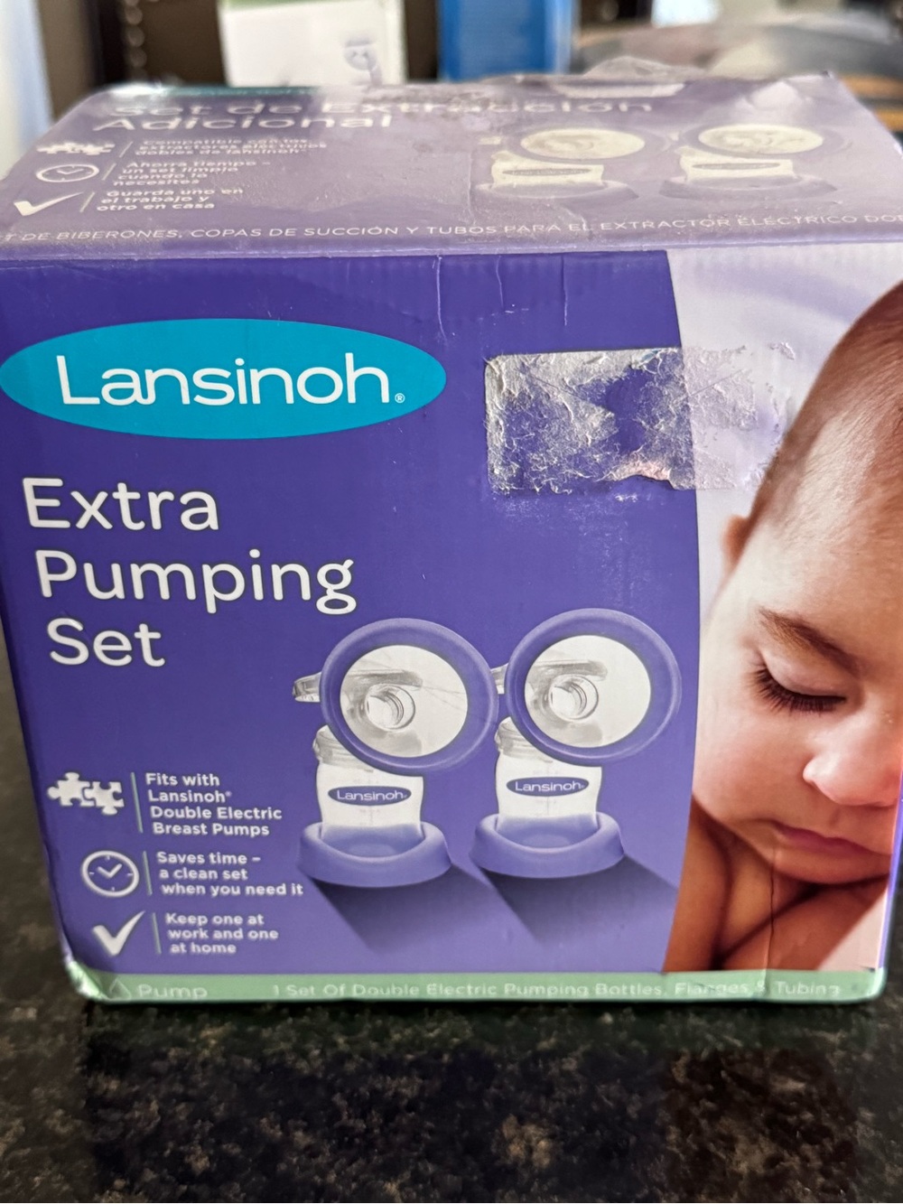 LANSINOH Extra Breast Pumping Set - Fits Lansinoh Double Electric Breast Pump